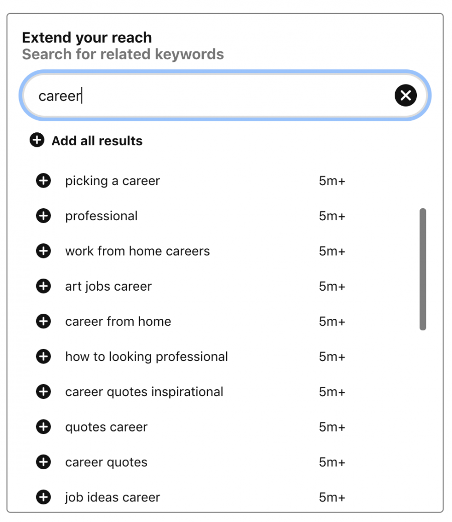 Pinterest keyword research for board names